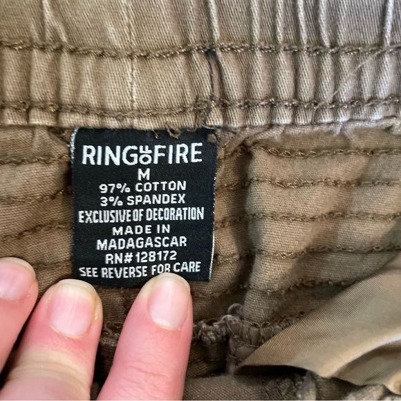 RING OF FIRE Men’s Brown Textured Cargo Jogger Pant Size Medium‎ - Picture 6 of 14